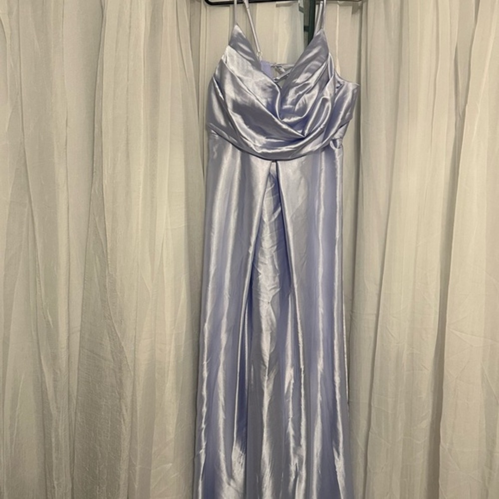 Source Unknown Lavender Satin Maxi Dress
